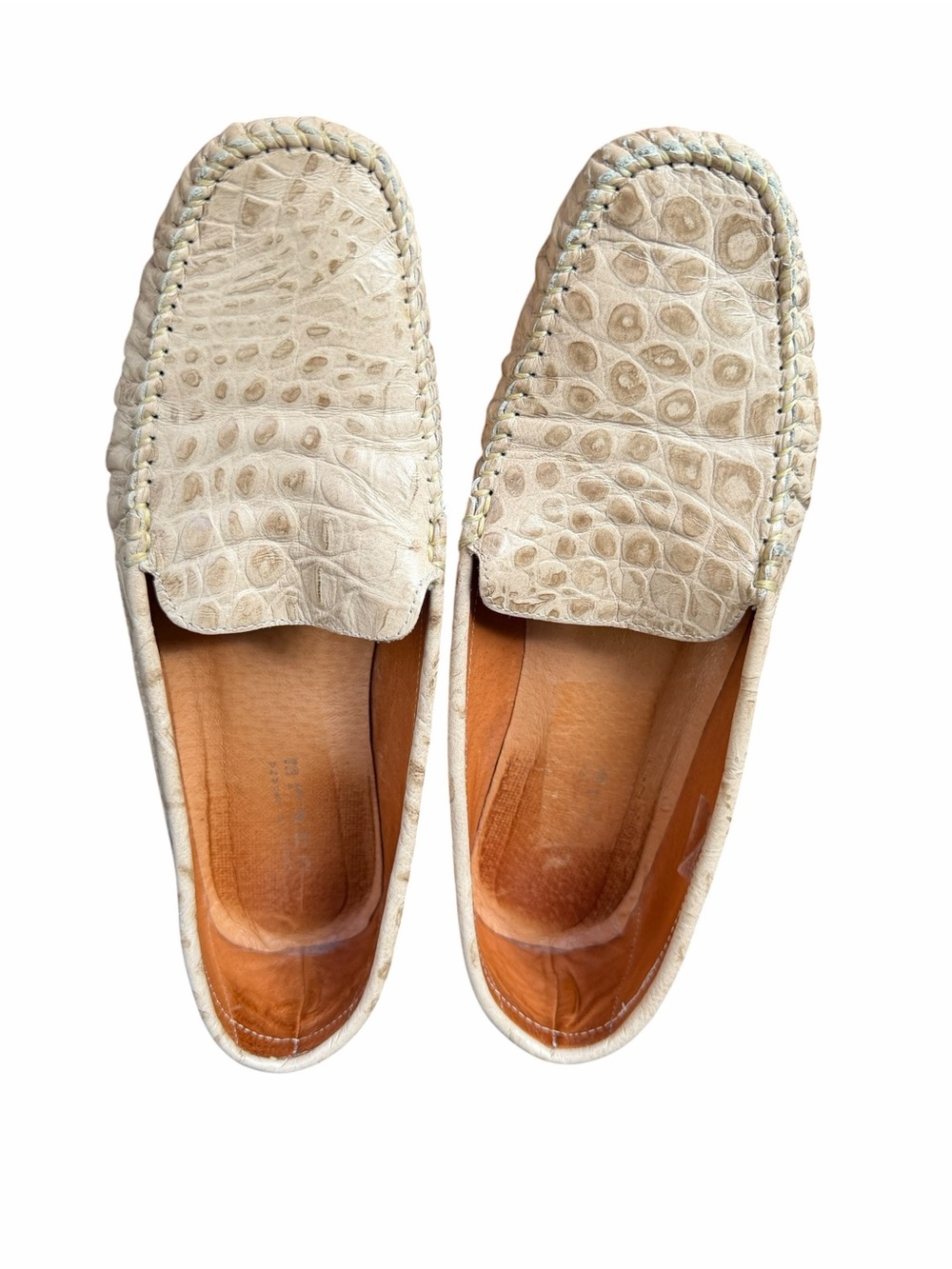 Vintage Cuplé Croc-Embossed Leather Loafers – Made in Spain – EU 36 / US 6 *